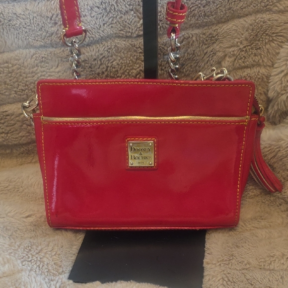 Dooney & Bourke Glossy Red Crossbody Bag - Picture 1 of 13